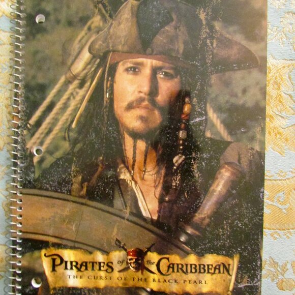 JACK SPARROW - PIRATES of the CARIBBEAN SPIRAL NOTEBOOK, NWOT, EXCELLENT, UNUSED - Picture 2 of 5